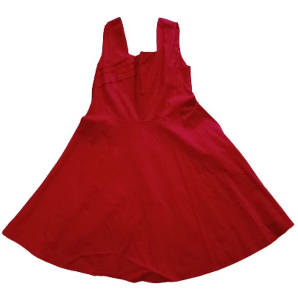 Red Stretch Dress w Square Neckline XL NWOT - Picture 2 of 4